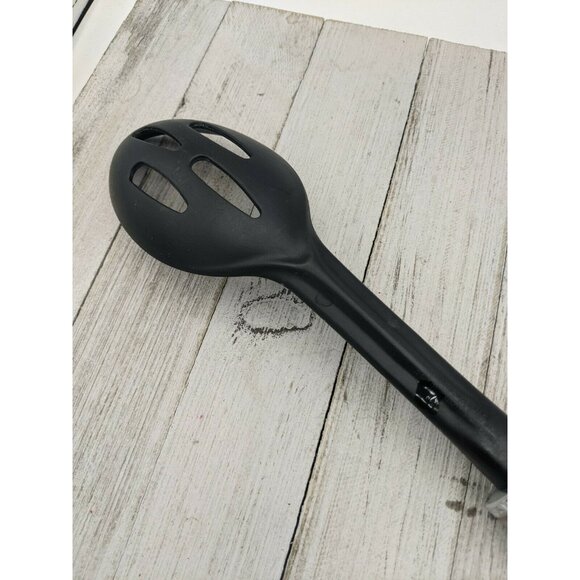 Nylon Slotted Spoon 13 1/4” Black Silver Handle - Picture 7 of 7